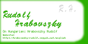 rudolf hrabovszky business card